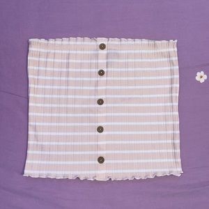 Baby pink strip tube top